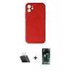 MARSİLYAN™- iPhone 12 Mini Kılıf Yadigar Klasik - Şeffaf 360 Full Body Arka Koruyucu + Şeffaf Kamera Lens Koruma Cam