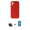 MARSİLYAN™- iPhone 12 Mini Kılıf Yadigar Klasik - Şeffaf Royal Nano Ekran Koruyucu + Kamera Lens Koruma Cam - SF