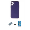 MARSİLYAN™- iPhone 12 Mini Kılıf Yadigar Klasik - Şeffaf Royal Nano Ekran Koruyucu + Shine Kamera Lens Koruma Cam - GS