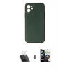 MARSİLYAN™- iPhone 12 Mini Kılıf Yadigar Klasik - Şeffaf Temperli Cam Ekran Koruyucu + Kamera Lens Koruma Cam - SF