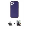 MARSİLYAN™- iPhone 12 Mini Kılıf Yadigar Klasik - Şeffaf Temperli Cam Ekran Koruyucu + Kamera Lens Koruma Cam - SF