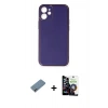 MARSİLYAN™- iPhone 12 Mini Kılıf Yadigar Klasik - Şeffaf Temperli Cam Ekran Koruyucu + Shine Kamera Lens Koruma Cam - GI