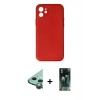MARSİLYAN™- iPhone 12 Mini Kılıf Yadigar Klasik - Siyah 360 Mat Full Body Arka Koruyucu + Raze Metal Kamera Lens - YL