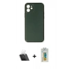 MARSİLYAN™- iPhone 12 Mini Kılıf Yadigar Klasik - Siyah Polymer Nano Ekran Koruyucu + Kamera Lens Koruma Cam - SF