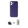 MARSİLYAN™- iPhone 12 Mini Kılıf Yadigar Klasik - Siyah Polymer Nano Ekran Koruyucu + Kamera Lens Koruma Cam - SF