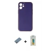 MARSİLYAN™- iPhone 12 Mini Kılıf Yadigar Klasik - Siyah Polymer Nano Ekran Koruyucu + Shine Kamera Lens Koruma Cam - GI
