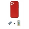 MARSİLYAN™- iPhone 12 Mini Kılıf Yadigar Klasik - Siyah Polymer Nano Ekran Koruyucu + Shine Kamera Lens Koruma Cam - GD