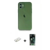 MARSİLYAN™- iPhone 12 Mini Kılıf Yadigar Yansıma Serisi - Şeffaf 360 Full Body Arka Koruyucu + Renkli Kamera Lens Koruma Cam - TU