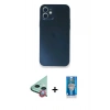 MARSİLYAN™- iPhone 12 Mini Kılıf Yadigar Yansıma Serisi - Şeffaf Royal Nano Ekran Koruyucu + Kırmızı Raze Metal Kamera Lens