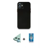 MARSİLYAN™- iPhone 12 Mini Kılıf Yadigar Yansıma Serisi - Şeffaf Royal Nano Ekran Koruyucu + Raze Metal Kamera Lens - MI