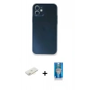 MARSİLYAN™- iPhone 12 Mini Kılıf Yadigar Yansıma Serisi - Şeffaf Royal Nano Ekran Koruyucu + Renkli Kamera Lens Koruma Cam - SI
