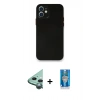 MARSİLYAN™- iPhone 12 Mini Kılıf Yadigar Yansıma Serisi - Şeffaf Royal Nano Ekran Koruyucu + Raze Metal Kamera Lens - YL