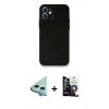 MARSİLYAN™- iPhone 12 Mini Kılıf Yadigar Yansıma Serisi - Şeffaf Temperli Cam Ekran Koruyucu + Raze Metal Kamera Lens - MI