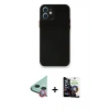 MARSİLYAN™- iPhone 12 Mini Kılıf Yadigar Yansıma Serisi - Şeffaf Temperli Cam Ekran Koruyucu + Raze Metal Kamera Lens - KI