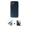 MARSİLYAN™- iPhone 12 Mini Kılıf Yadigar Yansıma Serisi - Şeffaf Temperli Cam Ekran Koruyucu + Raze Metal Kamera Lens - KI
