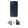 MARSİLYAN™- iPhone 12 Mini Kılıf Yadigar Yansıma Serisi - Şeffaf Temperli Cam Ekran Koruyucu + Raze Metal Kamera Lens - YL