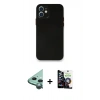 MARSİLYAN™- iPhone 12 Mini Kılıf Yadigar Yansıma Serisi - Şeffaf Temperli Cam Ekran Koruyucu + Raze Metal Kamera Lens - YL