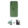 MARSİLYAN™- iPhone 12 Mini Kılıf Yadigar Yansıma Serisi - Şeffaf Temperli Cam Ekran Koruyucu + Raze Metal Kamera Lens - YL