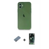 MARSİLYAN™- iPhone 12 Mini Kılıf Yadigar Yansıma Serisi - Siyah 360 Mat Full Body Arka Koruyucu + Shine Kamera Lens Koruma Cam - GS