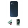 MARSİLYAN™- iPhone 12 Mini Kılıf Yadigar Yansıma Serisi - Siyah 360 Mat Full Body Arka Koruyucu + Raze Metal Kamera Lens - KI
