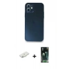 MARSİLYAN™- iPhone 12 Mini Kılıf Yadigar Yansıma Serisi - Siyah 360 Mat Full Body Arka Koruyucu + Renkli Kamera Lens Koruma Cam - SI