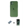 MARSİLYAN™- iPhone 12 Mini Kılıf Yadigar Yansıma Serisi - Siyah 360 Mat Full Body Arka Koruyucu + Shine Kamera Lens Koruma Cam - GI