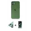 MARSİLYAN™- iPhone 12 Mini Kılıf Yadigar Yansıma Serisi - Siyah 360 Mat Full Body Arka Koruyucu + Raze Metal Kamera Lens - YL