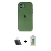 MARSİLYAN™- iPhone 12 Mini Kılıf Yadigar Yansıma Serisi - Siyah Polymer Nano Ekran Koruyucu + Kamera Lens Koruma Cam - SF