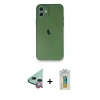 MARSİLYAN™- iPhone 12 Mini Kılıf Yadigar Yansıma Serisi - Siyah Polymer Nano Ekran Koruyucu + Raze Metal Kamera Lens - KI