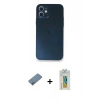 MARSİLYAN™- iPhone 12 Mini Kılıf Yadigar Yansıma Serisi - Siyah Polymer Nano Ekran Koruyucu + Shine Kamera Lens Koruma Cam - MI