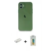 MARSİLYAN™- iPhone 12 Mini Kılıf Yadigar Yansıma Serisi - Siyah Polymer Nano Ekran Koruyucu + Renkli Kamera Lens Koruma Cam - PE