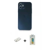 MARSİLYAN™- iPhone 12 Mini Kılıf Yadigar Yansıma Serisi - Siyah Polymer Nano Ekran Koruyucu + Renkli Kamera Lens Koruma Cam - TU