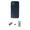 MARSİLYAN™- iPhone 12 Mini Kılıf Yadigar Yansıma Serisi - Siyah Polymer Nano Ekran Koruyucu + Shine Kamera Lens Koruma Cam - GD