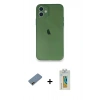 MARSİLYAN™- iPhone 12 Mini Kılıf Yadigar Yansıma Serisi - Siyah Polymer Nano Ekran Koruyucu + Shine Kamera Lens Koruma Cam - GD