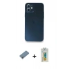 MARSİLYAN™- iPhone 12 Mini Kılıf Yadigar Yansıma Serisi - Siyah Polymer Nano Ekran Koruyucu + Shine Kamera Lens Koruma Cam - GS