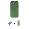 MARSİLYAN™- iPhone 12 Mini Kılıf Yadigar Yansıma Serisi - Siyah Polymer Nano Ekran Koruyucu + Shine Kamera Lens Koruma Cam - PE