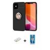 MARSİLYAN™- iPhone 12 Mini Kılıf Yankı Form Prime - Şeffaf Royal Nano Ekran Koruyucu + Renkli Kamera Lens Koruma Cam - TU