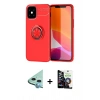 MARSİLYAN™- iPhone 12 Mini Kılıf Yankı Form Prime - Şeffaf Temperli Cam Ekran Koruyucu + Raze Metal Kamera Lens - MI