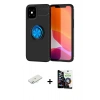 MARSİLYAN™- iPhone 12 Mini Kılıf Yankı Form Prime - Şeffaf Temperli Cam Ekran Koruyucu + Renkli Kamera Lens Koruma Cam - SI