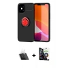 MARSİLYAN™- iPhone 12 Mini Kılıf Yankı Form Prime - Şeffaf Temperli Cam Ekran Koruyucu + Kamera Lens Koruma Cam - SF