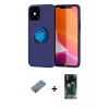 MARSİLYAN™- iPhone 12 Mini Kılıf Yankı Form Prime - Siyah 360 Mat Full Body Arka Koruyucu + Shine Kamera Lens Koruma Cam - GI
