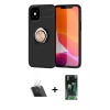 MARSİLYAN™- iPhone 12 Mini Kılıf Yankı Form Prime - Siyah 360 Mat Full Body Arka Koruyucu + Kamera Lens Koruma Cam - SF