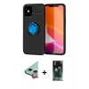 MARSİLYAN™- iPhone 12 Mini Kılıf Yankı Form Prime - Siyah 360 Mat Full Body Arka Koruyucu + Raze Metal Kamera Lens - KI