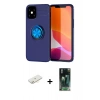 MARSİLYAN™- iPhone 12 Mini Kılıf Yankı Form Prime - Siyah 360 Mat Full Body Arka Koruyucu + Renkli Kamera Lens Koruma Cam - SI