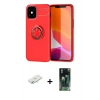 MARSİLYAN™- iPhone 12 Mini Kılıf Yankı Form Prime - Siyah 360 Mat Full Body Arka Koruyucu + Renkli Kamera Lens Koruma Cam - SI