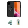 MARSİLYAN™- iPhone 12 Mini Kılıf Yankı Form Prime - Siyah Polymer Nano Ekran Koruyucu + Raze Metal Kamera Lens - MI