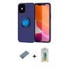 MARSİLYAN™- iPhone 12 Mini Kılıf Yankı Form Prime - Siyah Polymer Nano Ekran Koruyucu + Shine Kamera Lens Koruma Cam - SABE