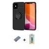 MARSİLYAN™- iPhone 12 Mini Kılıf Yankı Form Prime - Siyah Polymer Nano Ekran Koruyucu + Shine Kamera Lens Koruma Cam - SABE