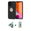 MARSİLYAN™- iPhone 12 Mini Kılıf Yankı Form Prime - Siyah Polymer Nano Ekran Koruyucu + Raze Metal Kamera Lens - YL