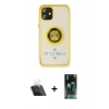 MARSİLYAN™- iPhone 12 Mini Kılıf Yörünge Çizgi - Şeffaf 360 Full Body Arka Koruyucu + Kamera Lens Koruma Cam - SF